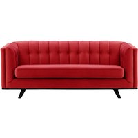Vicenza 3-Seater Sofa, dark red, Leg colour: black