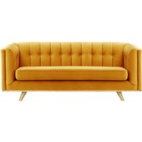 Vicenza 3-Seater Sofa, mustard, Leg colour: wax black