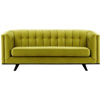Vicenza 3-Seater Sofa, olive green, Leg colour: black
