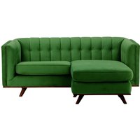 Vicenza Universal Corner Sofa, dark green, Leg colour: dark oak
