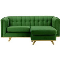 Vicenza Universal Corner Sofa, dark green, Leg colour: like oak