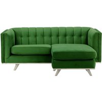 Vicenza Universal Corner Sofa, dark green, Leg colour: white