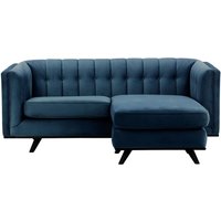 Vicenza Universal Corner Sofa, blue, Leg colour: black