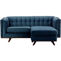 Vicenza Universal Corner Sofa, blue, Leg colour: dark oak