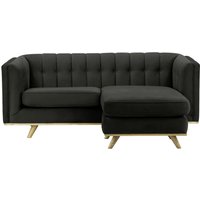 Vicenza Universal Corner Sofa, black, Leg colour: wax black