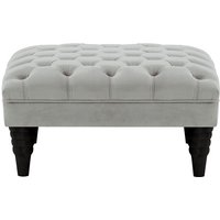 Chester Max Footstool, silver, Leg colour: black