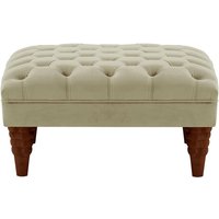 Chester Max Footstool, mink, Leg colour: dark oak