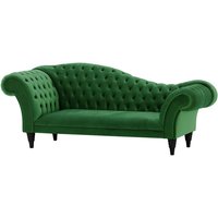Chester Chaise Lounge Sofa, dark green, Leg colour: wax black