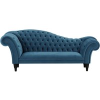 Chester Chaise Lounge Sofa, blue, Leg colour: black