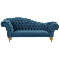 Chester Chaise Lounge Sofa, blue, Leg colour: like oak