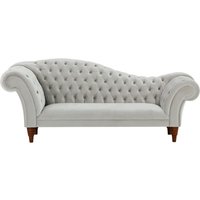 Chester Chaise Lounge Sofa, silver, Leg colour: dark oak