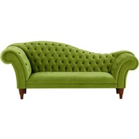 Chester Chaise Lounge Sofa, olive green, Leg colour: dark oak