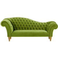 Chester Chaise Lounge Sofa, olive green, Leg colour: like oak