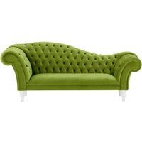Chester Chaise Lounge Sofa, olive green, Leg colour: white