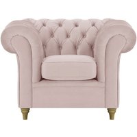 Chesterfield Armchair, lilac, Leg colour: wax black
