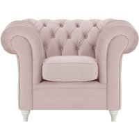 Chesterfield Armchair, lilac, Leg colour: white