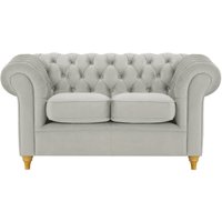 Chesterfield 2 Seater Sofa, silver, Leg colour: like oak