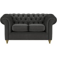 Chesterfield 2 Seater Sofa, black, Leg colour: wax black