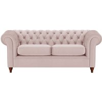 Chesterfield 3 Seater Sofa, lilac, Leg colour: dark oak
