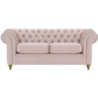 Chesterfield 3 Seater Sofa, lilac, Leg colour: wax black
