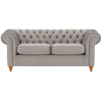 Chesterfield 3 Seater Sofa, grey, Leg colour: aveo