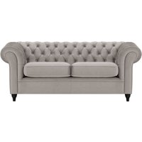 Chesterfield 3 Seater Sofa, grey, Leg colour: black