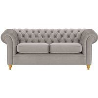 Chesterfield 3 Seater Sofa, grey, Leg colour: like oak