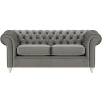 Chesterfield 3 Seater Sofa, graphite, Leg colour: white