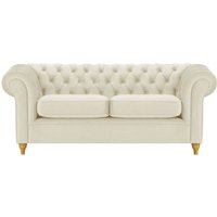 Chesterfield 3 Seater Sofa, light beige, Leg colour: like oak
