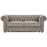 Chesterfield Max Borneo three-seater sofa bed, mink, Leg colour: black