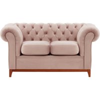 Chesterfield Wood 2-Seater Sofa, lilac, Leg colour: aveo