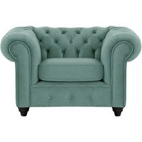 Chesterfield Max Armchair, dirty blue, Leg colour: black