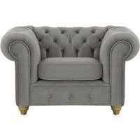 Chesterfield Max Armchair, graphite, Leg colour: wax black