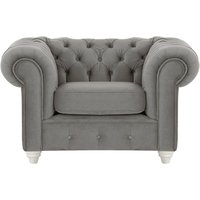Chesterfield Max Armchair, graphite, Leg colour: white