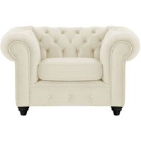 Chesterfield Max Armchair, light beige, Leg colour: black