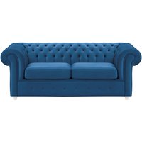 Chesterfield Max 2 Seater Sofa Bed, blue, Leg colour: white