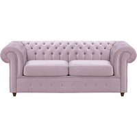 Chesterfield Max 2 Seater Sofa Bed, lilac, Leg colour: dark oak