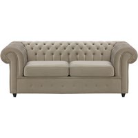 Chesterfield Max 2 Seater Sofa Bed, mink, Leg colour: black
