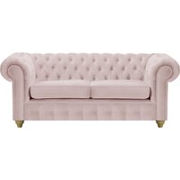 Chesterfield Max 2 Seater Sofa, lilac, Leg colour: wax black