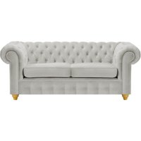 Chesterfield Max 2 Seater Sofa, silver, Leg colour: like oak