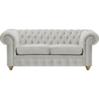 Chesterfield Max 2 Seater Sofa, silver, Leg colour: wax black