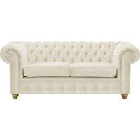 Chesterfield Max 2 Seater Sofa, light beige, Leg colour: wax black