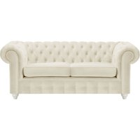 Chesterfield Max 2 Seater Sofa, light beige, Leg colour: white
