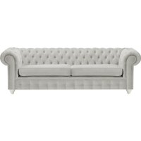 Chesterfield Max 3 Seater Sofa, silver, Leg colour: white