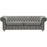 Chesterfield Max 3 Seater Sofa, graphite, Leg colour: aveo