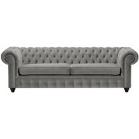 Chesterfield Max 3 Seater Sofa, graphite, Leg colour: black