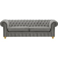 Chesterfield Max 3 Seater Sofa, graphite, Leg colour: like oak