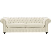 Chesterfield Max 3 Seater Sofa, light beige, Leg colour: black