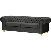 Chesterfield Max 3 Seater Sofa, lime, Leg colour: dark oak