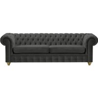 Chesterfield Max 3 Seater Sofa, black, Leg colour: wax black